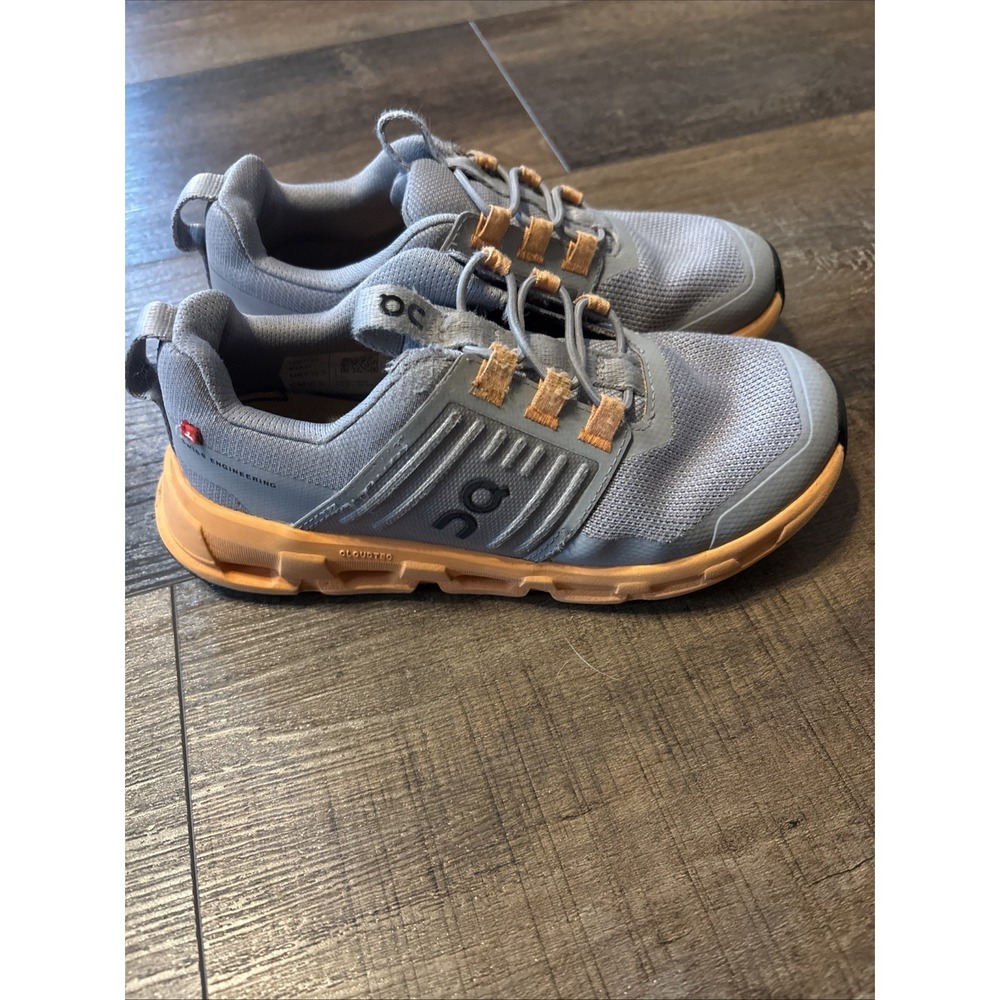 ON On Cloud Cloudswift Boys Shoes 13 Gray Orange Athletic - Picture 2 of 9